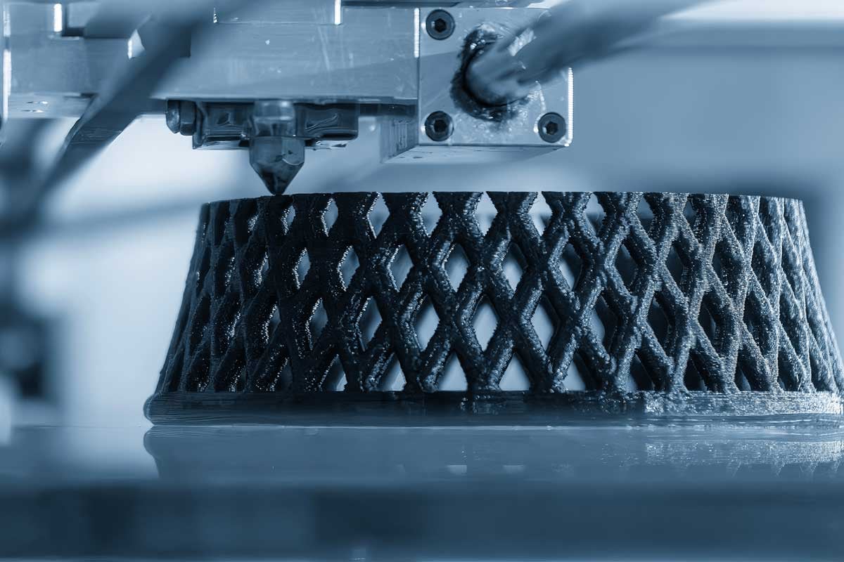 Close up scene the additive manufacturing